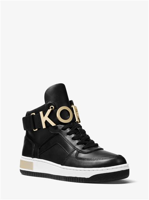 michael michael kors cortlandt embellished leather high top sneaker|MICHAEL Michael Kors Women's Cortlandt Leather High.